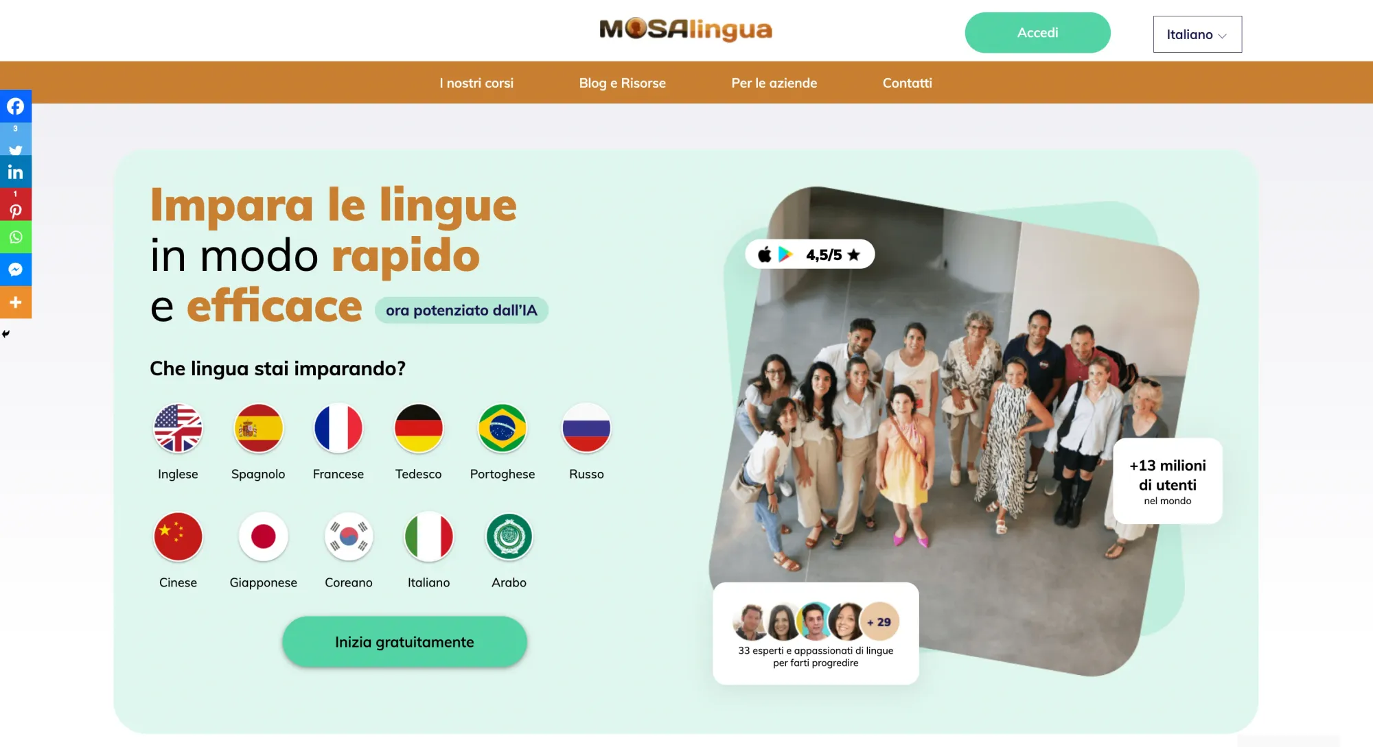 mosalingua homepage