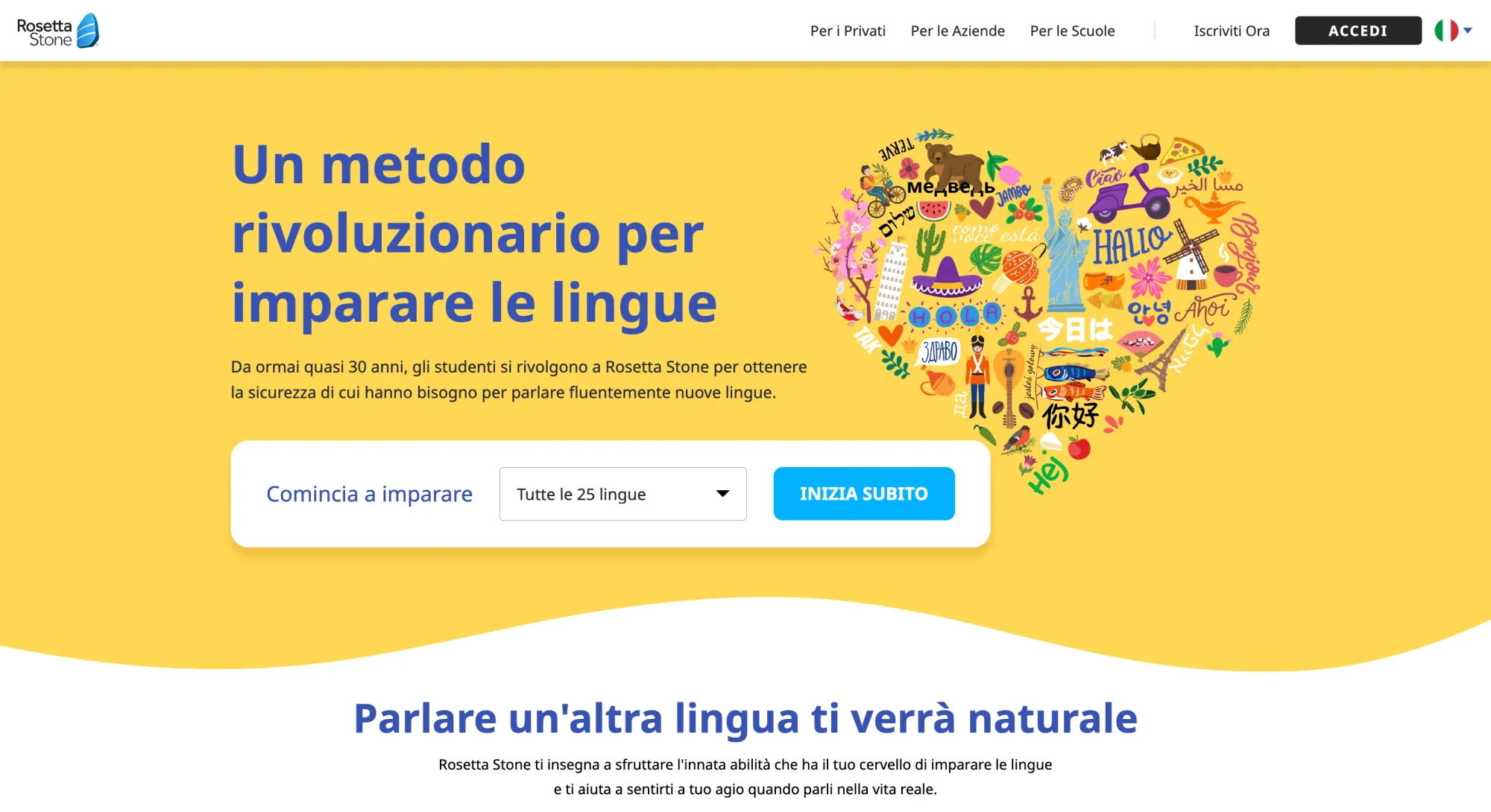 rosetta stone homepage