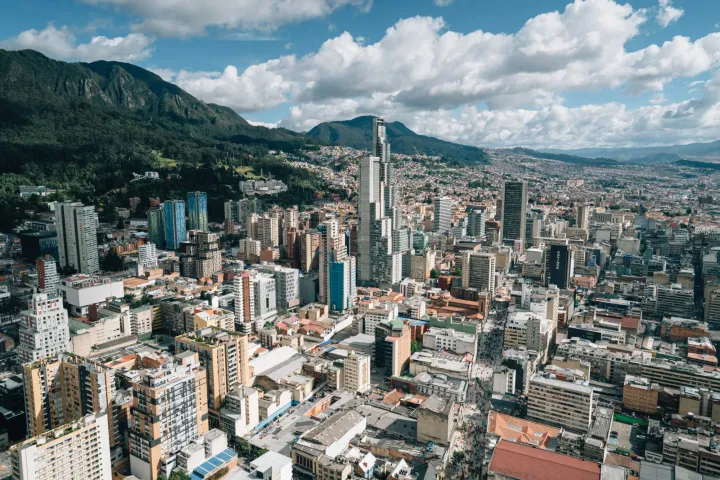 vista aerea di Medellin, in Colombia