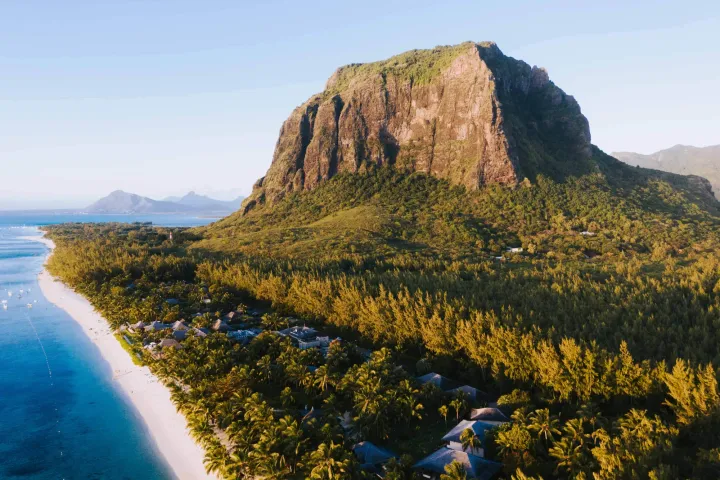 Vista aerea delle Isole Mauritius, un'ottima meta per nomadi digitali