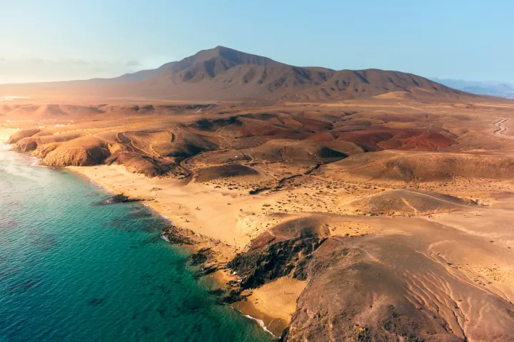 Spiaggia a Lanzarote, Isole Canarie in Spagna
